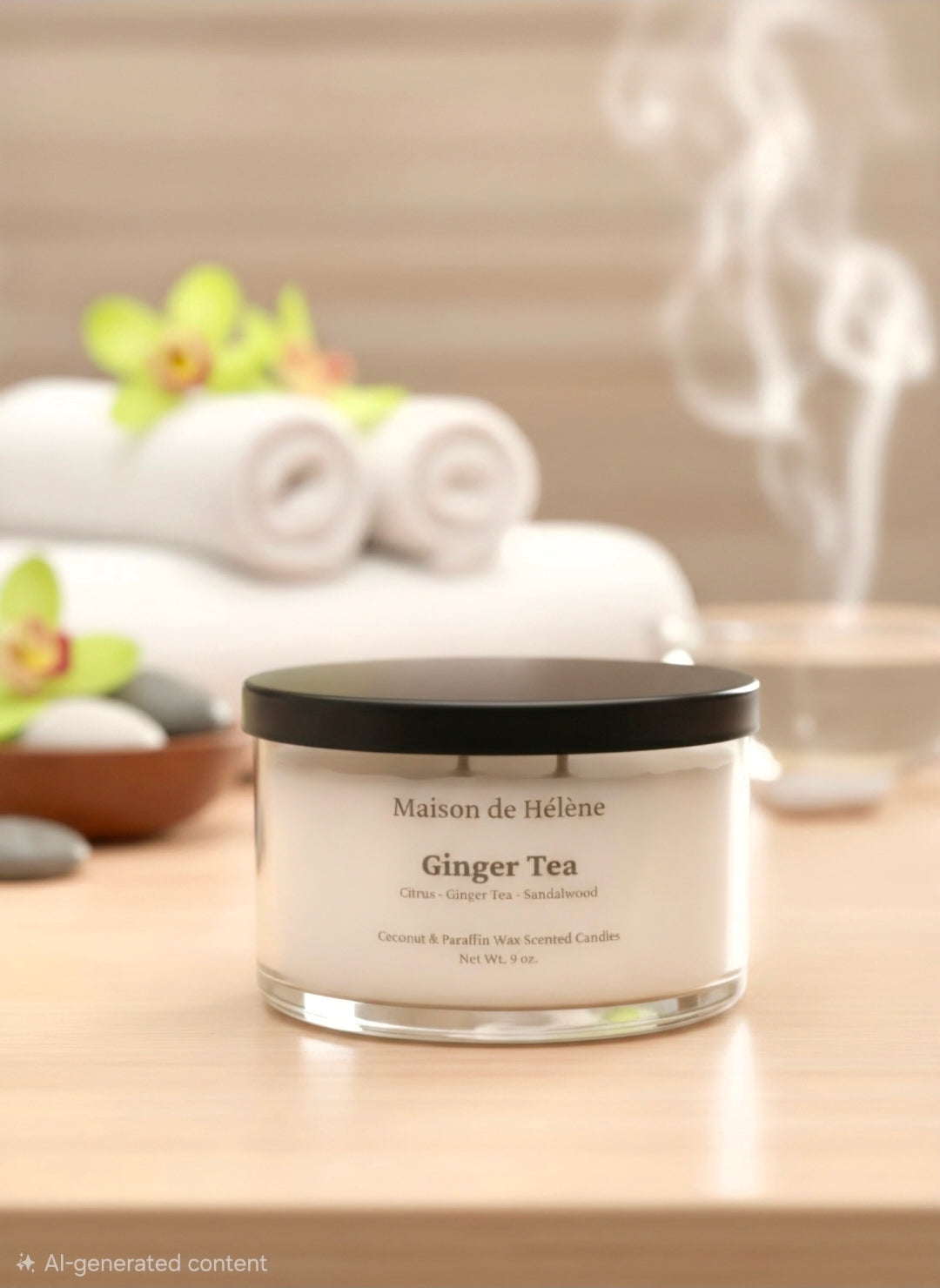 Ginger Tea – 9 oz Premium Coconut‑Paraffin Candle
