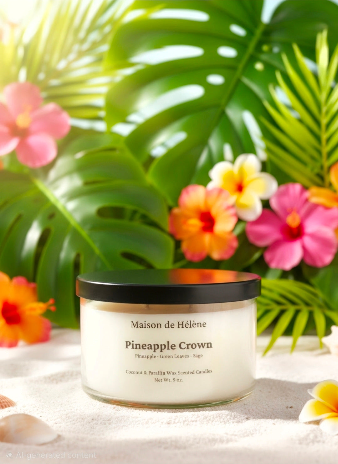 Pineapple Crown – 9 oz Premium Coconut‑Paraffin Candle