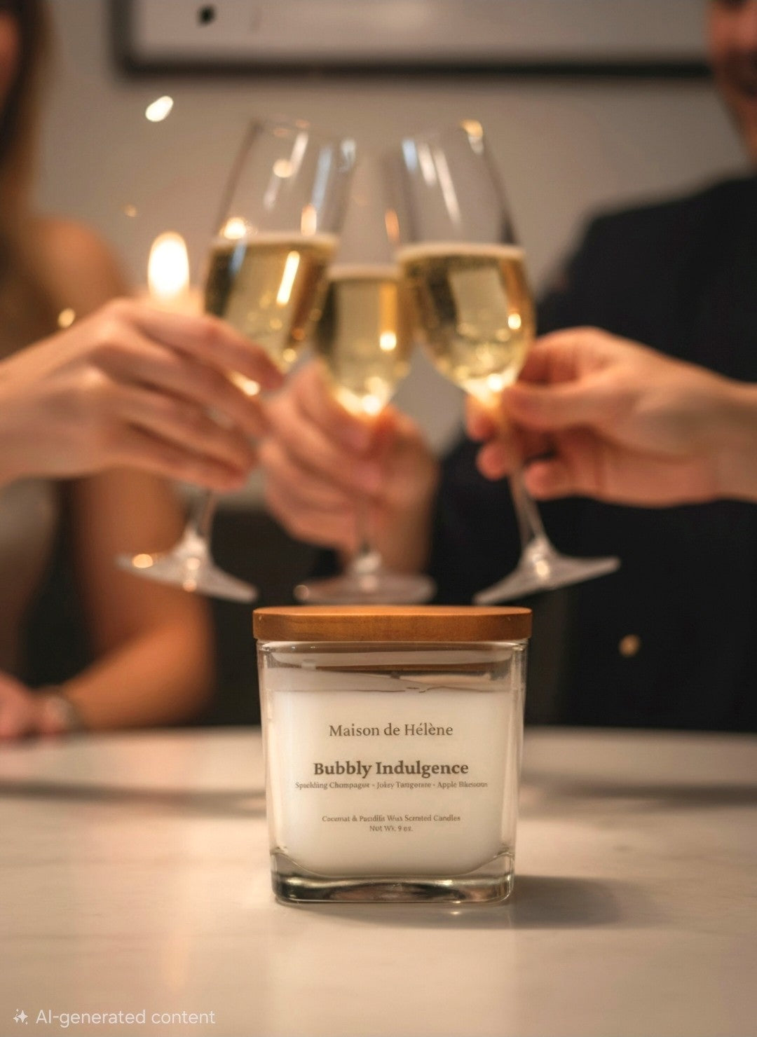 Bubbly Indulgence – 9 oz Premium Coconut‑Paraffin Candle
